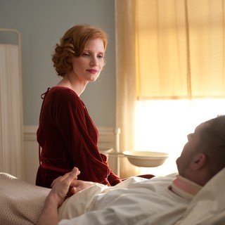 Jessica Chastain stars as Maggie and Tom Hardy stars as Forrest Bondurant in The Weinstein Company's Lawless (2012)