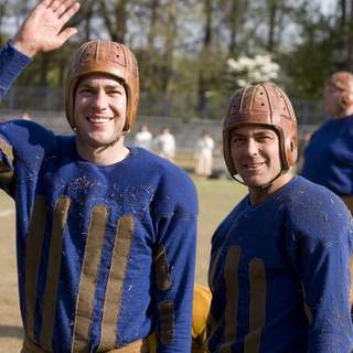 War hero Carter Rutherford (JOHN KRASINSKI) and team captain Dodge Connolly (GEORGE CLOONEY) in Universal Pictures' Leatherheads (2008).