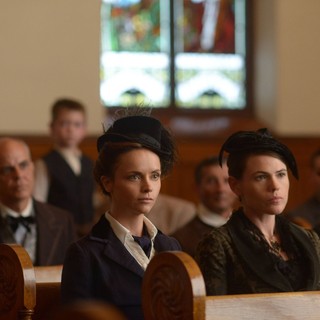 Christina Ricci stars as Lizzie Borden and Clea DuVall stars as Emma in Lifetime's Lizzie Borden Took an Ax (2014)