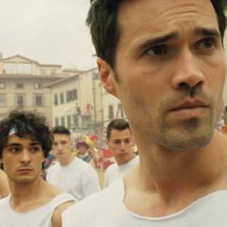 Alessandro Preziosi stars as Paolo and Brett Dalton stars as Eric Lazard in Orion Pictures' Lost in Florence (2017)