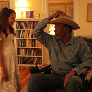 Emma Fuhrmann stars as Finnegan O'Neil and Morgan Freeman stars as Monte Wildhorn in Magnolia Pictures' The Magic of Belle Isle (2012)