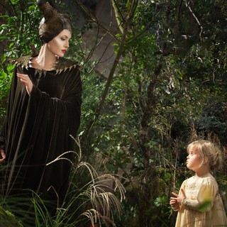Angelina Jolie stars as Maleficent and Vivienne Jolie-Pitt stars as Toddler Princess Aurora in Walt Disney Pictures' Maleficent (2014)