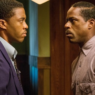 Chadwick Boseman stars as Thurgood Marshall and Sterling K. Brown stars as Joseph Spell in Open Road Films' Marshall (2017)