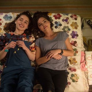 Jenna Coleman stars as Katrina Clark and Emilia Clarke stars as Lou Clark in Warner Bros. Pictures' Me Before You (2016)