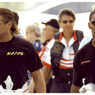 Colin Farrell as Det. Sonny Crockett and Jamie Foxx as Det. Ricardo Tubbs in Universal Pictures' Miami Vice (2006)