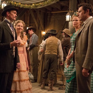 Neil Patrick Harris, Amanda Seyfried, Charlize Theron and Seth MacFarlane in Universal Pictures' A Million Ways to Die in the West (2014)