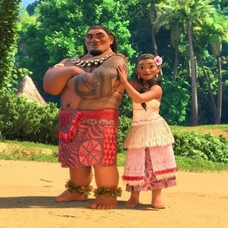 Chief Tui and Sina from Walt Disney Pictures' Moana (2016)