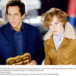 Ben Stiller stars as Larry Daley and Amy Adams stars as Amelia Earhart in 20th Century Fox's Night at the Museum 2: Battle of the Smithsonian (2009). Photo credit by Doane Gregory.
