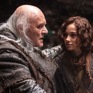 Anthony Hopkins stars as Methuselah and Gavin Casalegno stars as Young Shem in Paramount Pictures' Noah (2014)