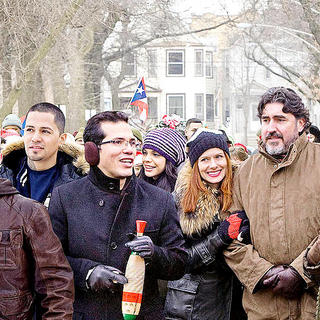 Melonie Diaz, Freddy Rodriguez, Jay Hernandez, John Leguizamo, Vanessa Ferlito, Debra Messing, Alfred Molina, Elizabeth Pena and Luis Guzman in Overture Films' Nothing Like the Holidays (2008)