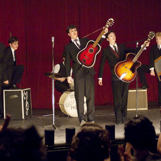 Aaron Johnson stars as John Lennon and Josh Bolt stars as Pete Shotton in The Weinstein Company's Nowhere Boy (2010)