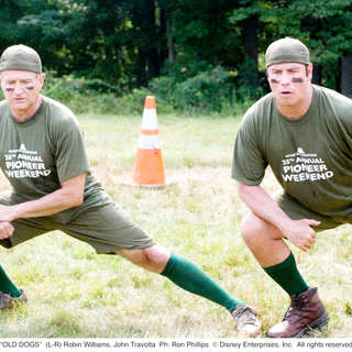 Robin Williams stars as Dan and John Travolta stars as Charlie in Walt Disney Pictures' Old Dogs (2009). Photo credit by Ron Phillips.