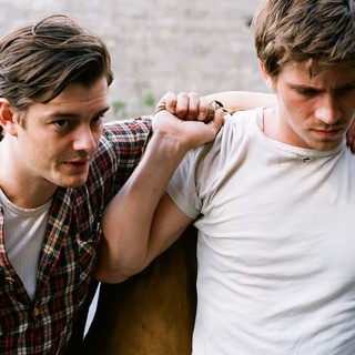 Sam Riley stars as Sal Paradise and Garrett Hedlund stars as Dean Moriarty in IFC Films' On the Road (2012)