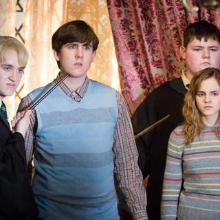 Tom Felton, Matthew Lewis, Jamie Waylett and Emma Watson in Warner Bros' Harry Potter and the Order of the Phoenix (2007)