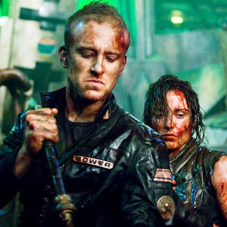 Ben Foster (Bower) and Antje Traue in Overture Films' Pandorum (2009)