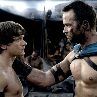 Jack O'Connell stars as Calisto and Sullivan Stapleton stars as Themistocles in Warner Bros. Pictures' 300: Rise of an Empire (2014)