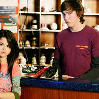 Selena Gomez stars as Carter Mason / Princess Mason and Nicholas Braun stars as Ed in Disney Channel's Princess Protection Program (2009)