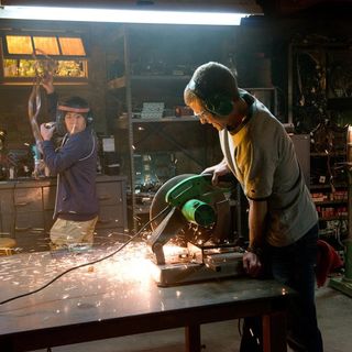 Allen Evangelista and Jonny Weston in Paramount Pictures' Project Almanac (2015)