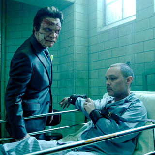 Dominic West stars as Billy Russoti / Jigsaw and Doug Hutchinson stars as Looney Bin Jim in Lions Gate Films' Punisher: War Zone (2008). Photo credit by Jonathan Wenk.