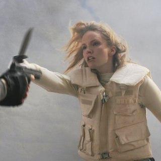 Tamzin Merchant stars as Lyra in Syfy's Red Faction: Origins (2011)