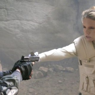 Tamzin Merchant stars as Lyra in Syfy's Red Faction: Origins (2011)