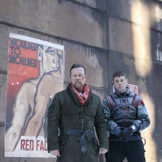 Robert Patrick stars as Alec and Brian J. Smith stars as Jake in Syfy's Red Faction: Origins (2011)