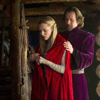 Amanda Seyfried stars as Valerie and Gary Oldman stars as Father Solomon in Warner Bros. Pictures' Red Riding Hood (2011)