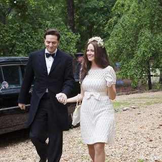Matt Ross stars as Johnny Cash and Jewel Kilcher stars as June Carter Cash in Lifetime Television's Ring of Fire (2013). Photo credit by Annette Brown.