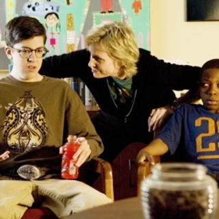 Christopher Mintz-Plasse, Jane Lynch and Bobb'e J. Thompson in Universal Pictures' Role Models (2008)