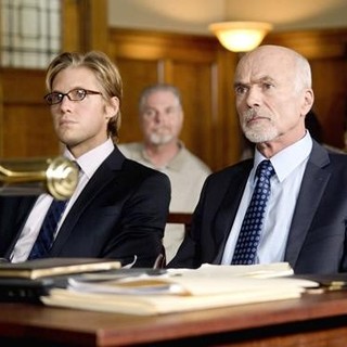 Matt Barr stars as Christopher Porco and Michael Hogan stars as Terry Kindlon in Lifetime's Romeo Killer: The Christopher Porco Story (2013). Photo credits by Ed Araquel.