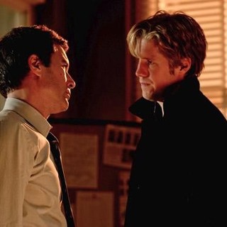 Eric McCormack stars as Detective Sullivan and Matt Barr stars as Christopher Porco in Lifetime's Romeo Killer: The Christopher Porco Story (2013). Photo credits by Ed Araquel.