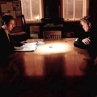 Eric McCormack stars as Detective Sullivan and Matt Barr stars as Christopher Porco in Lifetime's Romeo Killer: The Christopher Porco Story (2013). Photo credits by Ed Araquel.
