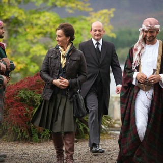 Kristin Scott Thomas stars as Patricia Maxwell and Amr Waked stars as Sheikh in CBS Films' Salmon Fishing in the Yemen (2012)