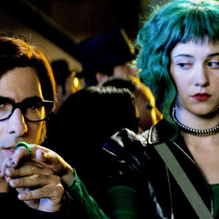 Jason Schwartzman stars as Gideon Gordon Graves and Mary Elizabeth Winstead stars as Ramona V. Flowers in Universal Pictures' Scott Pilgrim vs. the World (2010)