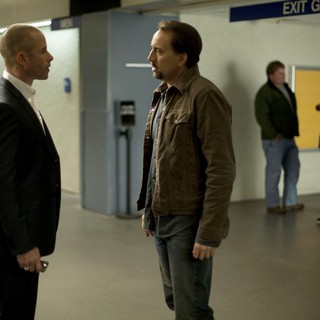 Guy Pearce stars as Simon and Nicolas Cage stars as Nick Gerard in Anchor Bay Films' Seeking Justice (2012). Photo credit by Alan Markfield.