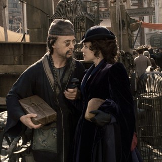 Robert Downey Jr. stars as Sherlock Holmes and Rachel McAdams stars as Irene Adler in Warner Bros. Pictures' Sherlock Holmes: A Game of Shadows (2011)