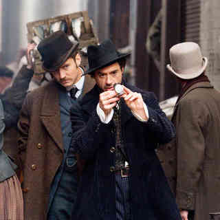 Jude Law stars as Dr. John Watson and Robert Downey Jr. stars as Sherlock Holmes in Warner Bros. Pictures' Sherlock Holmes (2009)