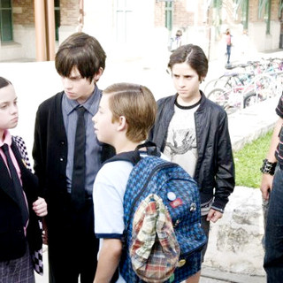Jolie Vanier stars as Helvetica Black and Jimmy Bennett stars as Toe Thompson in Warner Bros. Pictures' Shorts (2009)