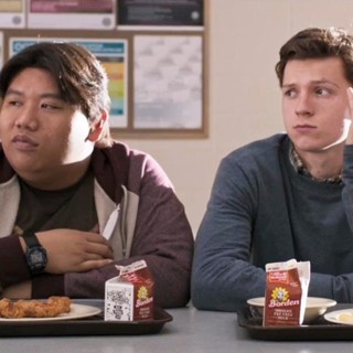 Jacob Batalon stars as Ned Leeds and Tom Holland stars as Peter Parker/Spider-Man in Sony Pictures' Spider-Man: Homecoming (2017)