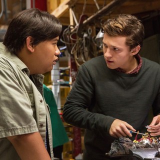 Jacob Batalon stars as Ned Leeds and Tom Holland stars as Peter Parker/Spider-Man in Sony Pictures' Spider-Man: Homecoming (2017)