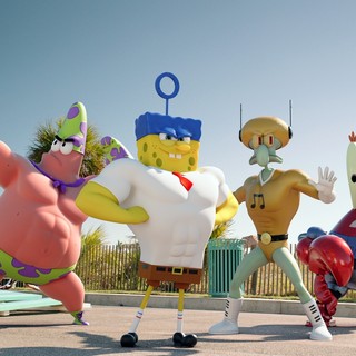 Patrick Star, SpongeBob SquarePants, Squidward Tentacles and Mr. Krabs in Paramount Pictures' The SpongeBob Movie: Sponge Out of Water (2015)