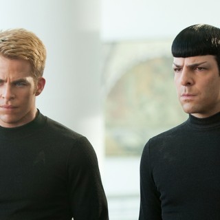 Chris Pine stars as James T. Kirk and Zachary Quinto stars as Spock in Paramount Pictures' Star Trek Into Darkness (2013)