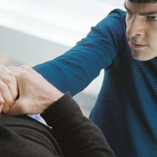 Chris Pine stars as Kirk and Zachary Quinto stars as Spock in Paramount Pictures' Star Trek (2009)