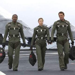 Jamie Foxx, Jessica Biel and Josh Lucas in Columbia Pictures' Stealth (2005)