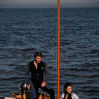 Robert Taylor as Rob and Nadia Fares as Pia in Dimension Films' Storm Warning (2007)