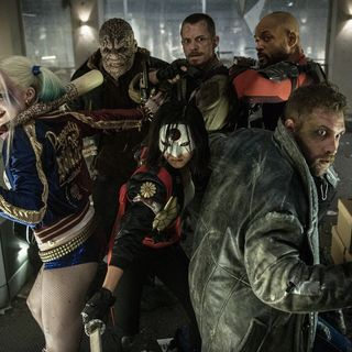 Adewale Akinnuoye-Agbaje, Joel Kinnaman, Will Smith, Margot Robbie, Karen Fukuhara and Jai Courtney in Warner Bros. Pictures' Suicide Squad (2016)