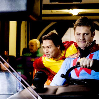 Justin Whalin stars as Ed Gruberman and Ryan McPartlin stars as Will Powers in Roadside Attractions' Super Capers (2009)
