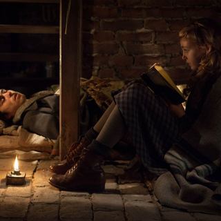 Ben Schnetzer stars as Max Vandenburg and Sophie Nelisse stars as Liesel Meminger in 20th Century Fox's The Book Thief (2013)