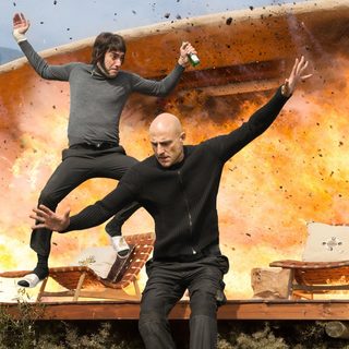 Sacha Baron Cohen and Mark Strong in Columbia Pictures' The Brothers Grimsby (2016)
