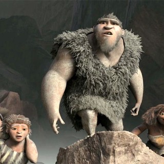 Gran, Sandy the baby, Ugga, Grug, Eep and Thunk from 20th Century Fox's The Croods (2013)